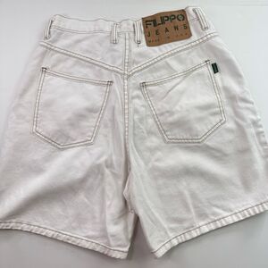 Vintage 90s Filippo White High Rise Denim Jean Shorts Mom Current Size 8 US Made